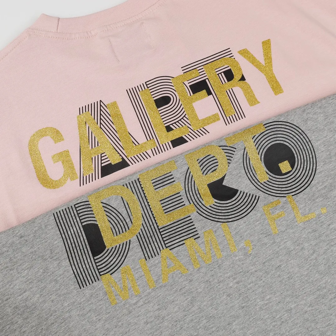 GALLERY.DEPT Summer new short-sleeved style No.: D3125#P106 Color: Gray Pink Size: S M L XL